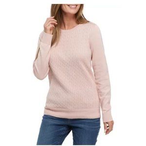 NEW Blush Pink Cable Knit Sweater Size M